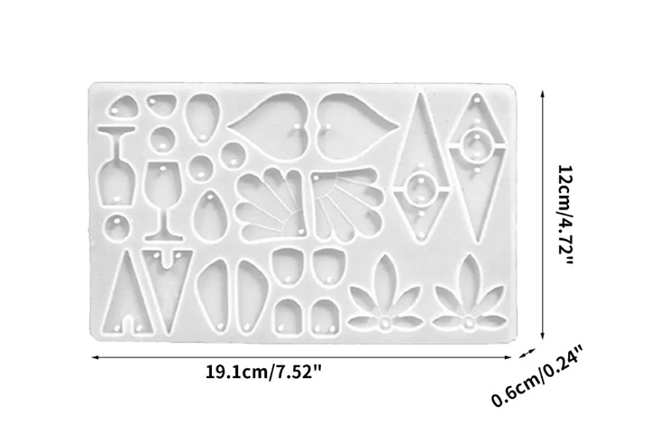 MOLDES DE SILICONA: MOLDE SILICONA p/RESINA 28 AROS COLGANTES