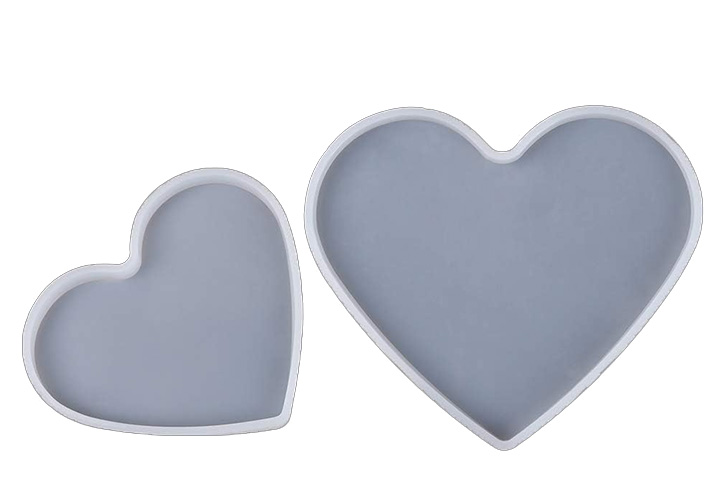 Molde silicona corazones - De colores reposteria